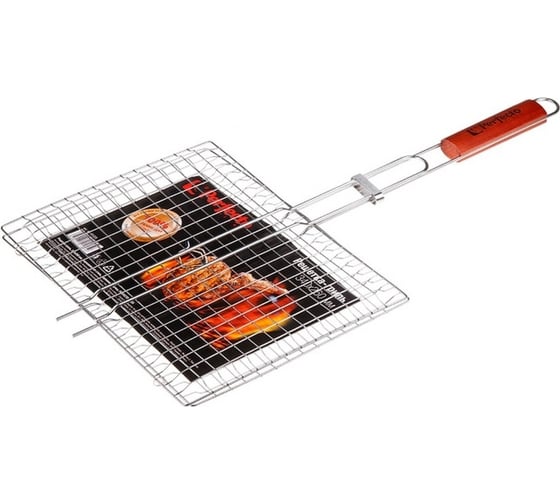 Изображение товара Решетка-гриль PERFECTO LINEA 340x260 мм, нержавеющая сталь, деревянная ручка 47-101225