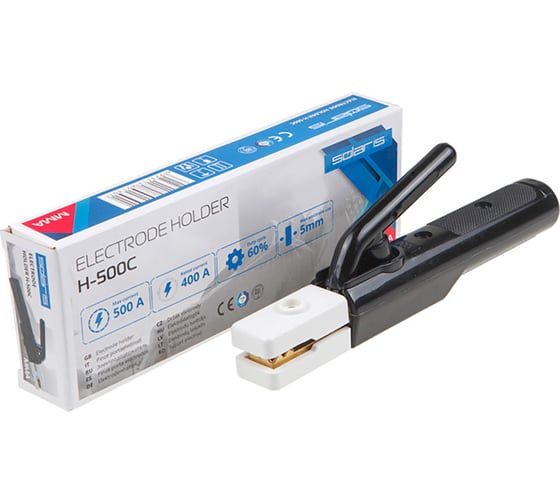 Изображение товара Электрододержатель номинальный ток 400 А, максимальный ток 500 А SOLARIS H-500C