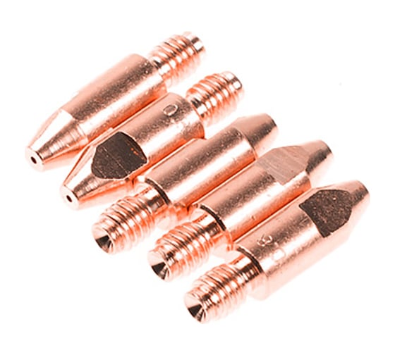 Изображение товара Трубка контактная E-Cu 5 шт, 0.8 мм, M6x28 мм SOLARIS WA-3483