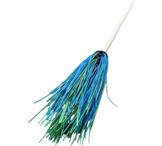 Изображение товара Метла полипропиленовая ООО Агростройлидер круглая пятикольцевая с черенком САД-14.05.1