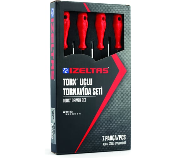 Изображение товара Набор отвёрток IZELTAS torx 7 предметов 4775008107