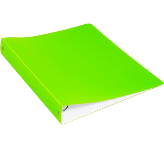 Изображение товара Папка БЮРОКРАТ Double Neon DNE0740/4RLETT панорама на 4-х кольцах, A4, пластик 0.7 мм, корешок 40 мм, карман, 14 шт 1131701