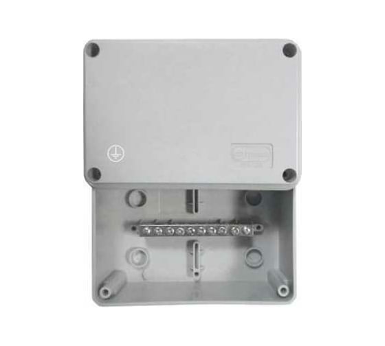 Изображение товара Коробка Экопласт JBS100 КУП 6x9мм, 8 зажимов, 63А, о/п, 100x100x55 6 вых, IP55 44007KP