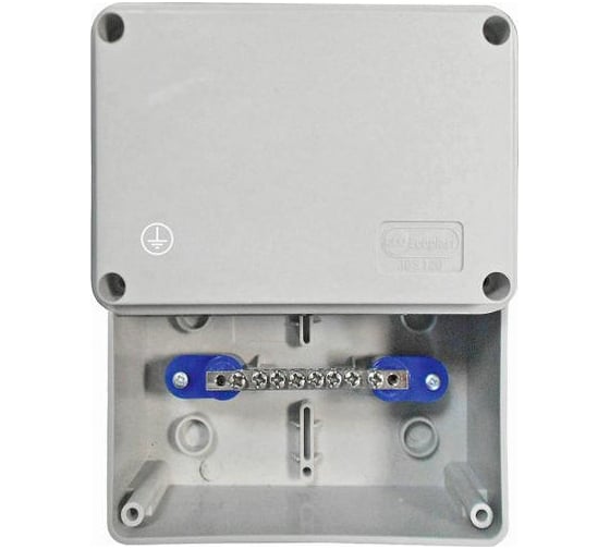 Изображение товара Коробка без сальников Экопласт КУП BJB/JBS100 6x9мм, 8 зажимов, 63А, о/п, 100x100x55, IP56 44057KP