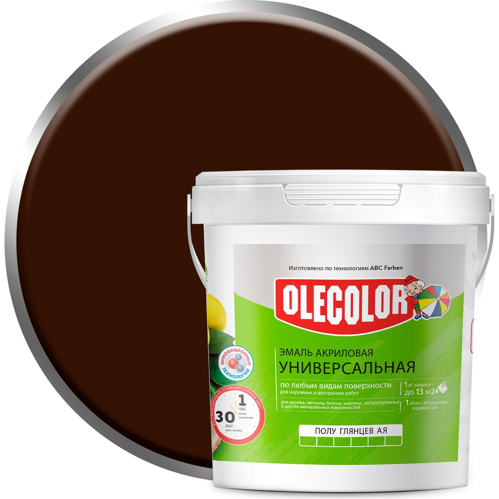 Акриловая эмаль Olecolor сковорода алюминий 22 см антипригарное покрытие горница шоколад с2251аш