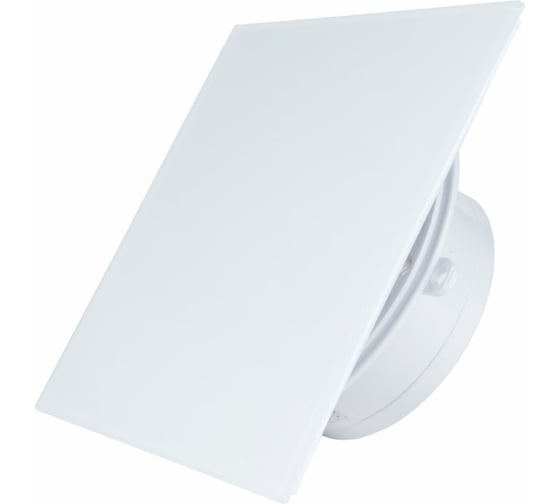 Изображение товара Вытяжной бесшумный вентилятор для ванной MMOTORS JSC ММР 100 стекло белый глянец, тонкий 0771