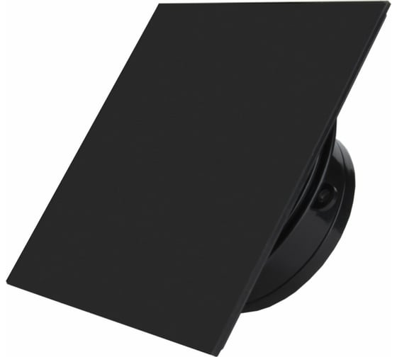 Изображение товара Вытяжной бесшумный вентилятор для ванной MMOTORS JSC ММР 100 стекло черный матовый, тонкий 0818