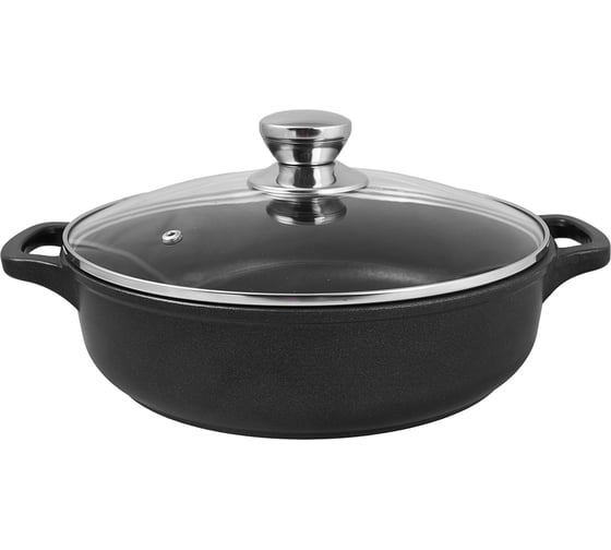 Изображение товара Литая жаровня Традиция готовить с любовью Комфорт 26 см стеклянная крышка ТК9263