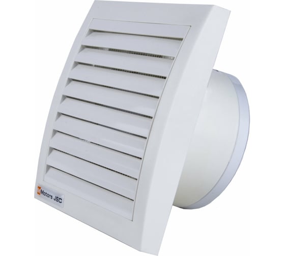 Изображение товара Вентилятор для ванной MMOTORS JSC мм 100 квадратный, белый, (с обратным клапаном) 1047