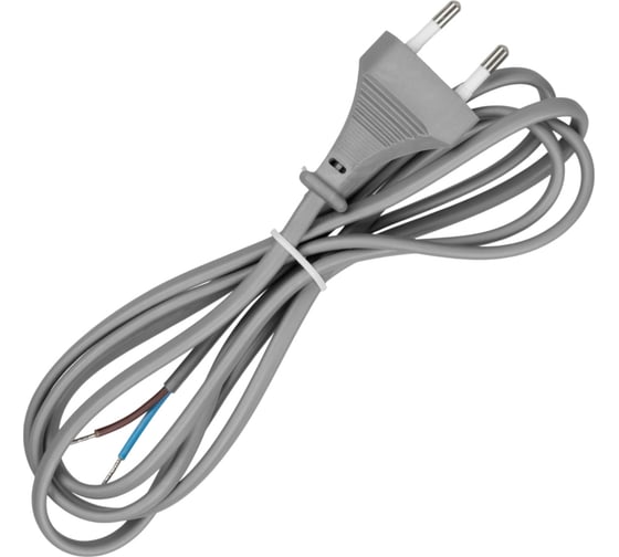 Изображение товара Шнур с плоской вилкой TDM ELECTRIC ШУ02 ШВВП 2x0,75мм2 1,7 м. серебр. металлик SQ1305-0015