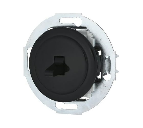 Изображение товара 1-рычажковый переключатель LK Studio на 2 направления (сх.6) 16 A. 250 B, черный, LK Vintage 880808-1