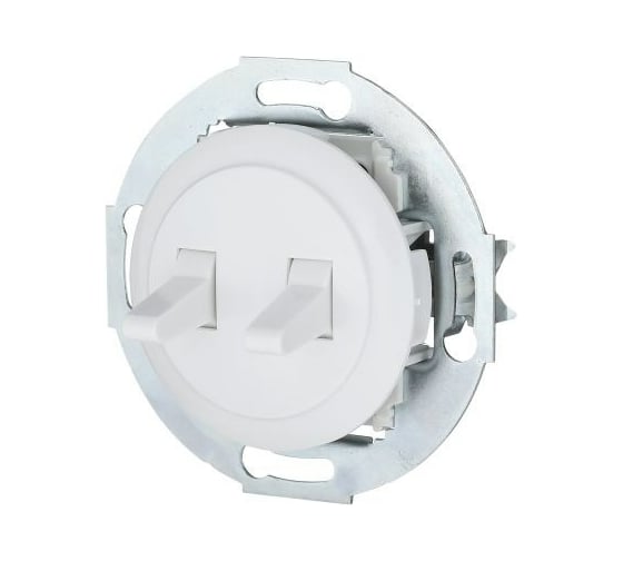 Изображение товара 2-рычажковый переключатель LK Studio с двух мест (сх.6+6) 16 A. 250 B, белый, LK Vintage 882404-1