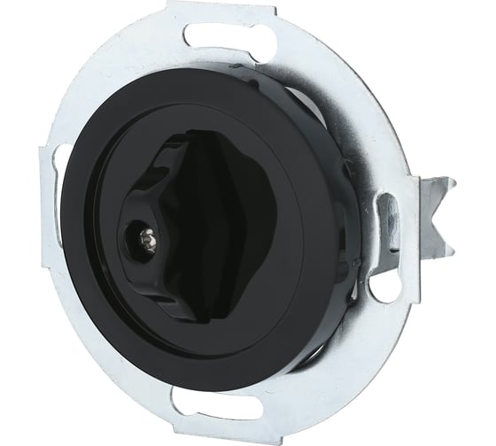 Изображение товара Поворотный переключатель LK Studio (сх.6) 16 A. 250 B, черный, LK Vintage 880708-1