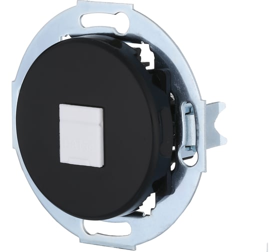 Изображение товара Компьютерная розетка LK Studio RJ-45 кат.5е с накладкой, черная, LK Vintage 886108-1