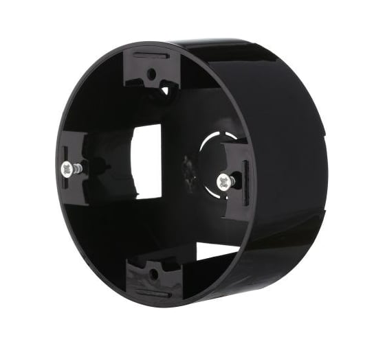 Изображение товара 1-постовая подъемная коробка LK Studio круглая, черная, LK Vintage-Classic 889008-1