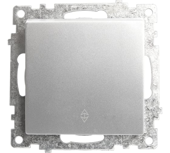 Изображение товара 1-клавишный переключатель STEKKER (механизм), GLS10-7105-03, 250V, 10А, серия Катрин, серебро 39576