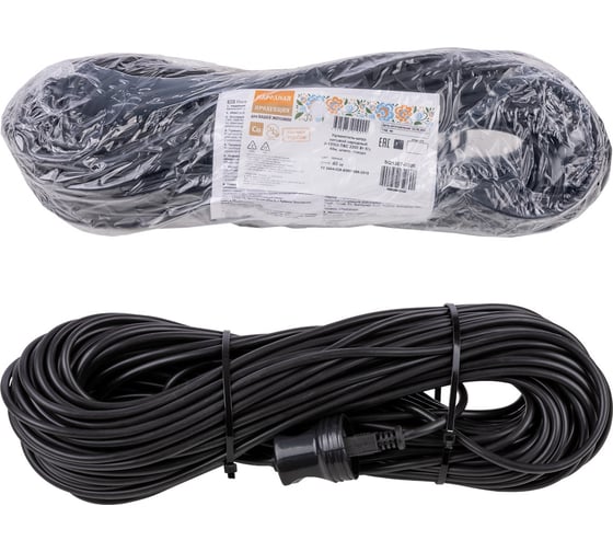 Изображение товара Силовой удлинитель-шнур TDM ELECTRIC народный, ПВС, 2200 Вт, без заземления, 40м, штепсельное гнездо SQ1307-0209