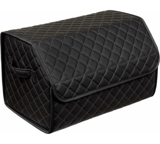 Изображение товара Сумка-органайзер в багажник Vicecar с серой нитью черный кант VC045_черный