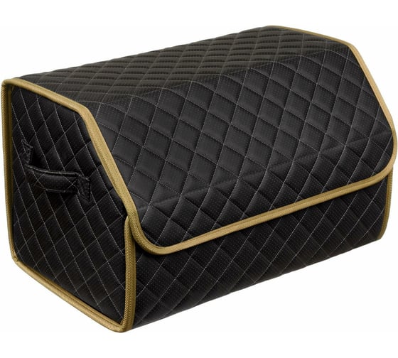 Изображение товара Сумка-органайзер в багажник Vicecar с серой нитью бежевый кант VC045_бежевый