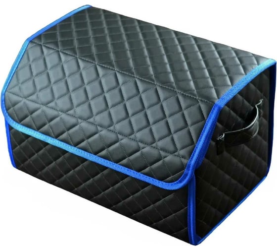 Изображение товара Сумка-органайзер в багажник Vicecar серая нить/синий кант VC040_синий