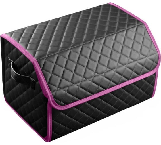 Изображение товара Сумка-органайзер в багажник Vicecar серая нить/розовый кант VC040_розовый