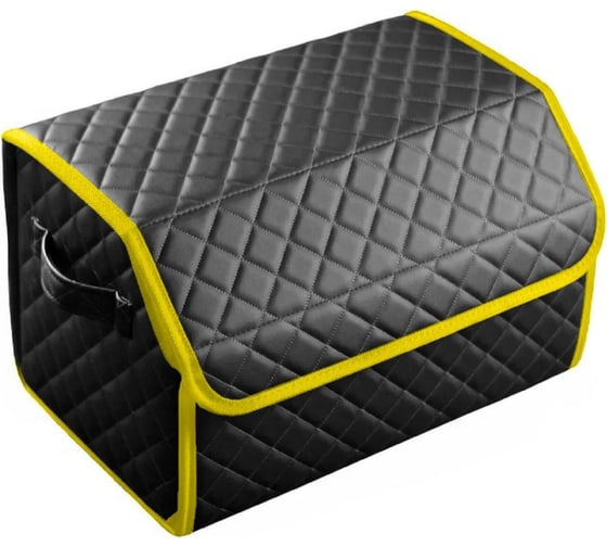 Изображение товара Сумка-органайзер в багажник Vicecar серая нить/желтый кант VC040_желтый