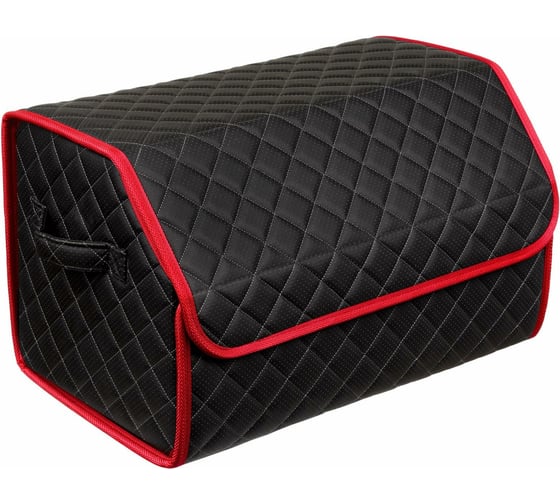 Изображение товара Сумка-органайзер в багажник Vicecar с серой нитью красный кант VC045_красный