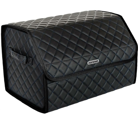 Изображение товара Сумка-органайзер в багажник Vicecar синяя нить/черный кант, логотип NISSAN VC719_черный