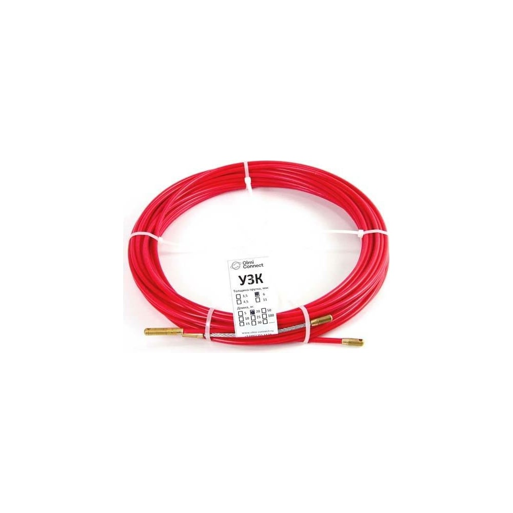 Мини протяжка для кабеля OlmiOn, цвет красный