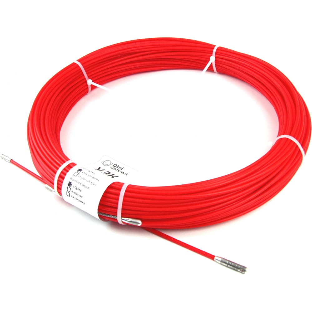 Мини протяжка для кабеля OlmiOn, цвет красный