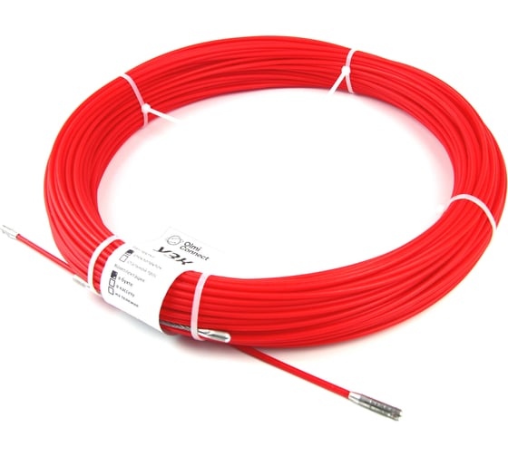 Изображение товара Протяжка для кабеля OlmiOn мини УЗК d=6 мм L=200 м в бухте, красный СП-Б-6/200