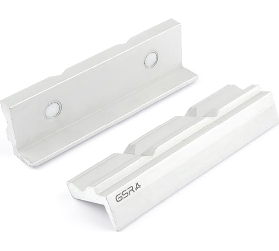 Изображение товара Губки для тисков Al призма с магнитом 2 шт, 100 мм GSR B00909100