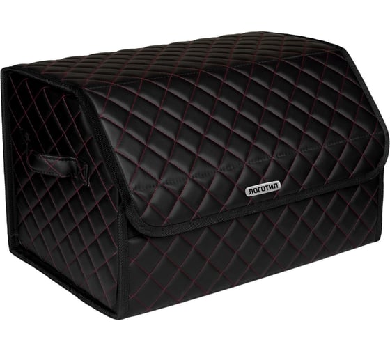 Изображение товара Сумка-органайзер в багажник Vicecar красная нить/черный кант, логотип CHERY VC934_черный