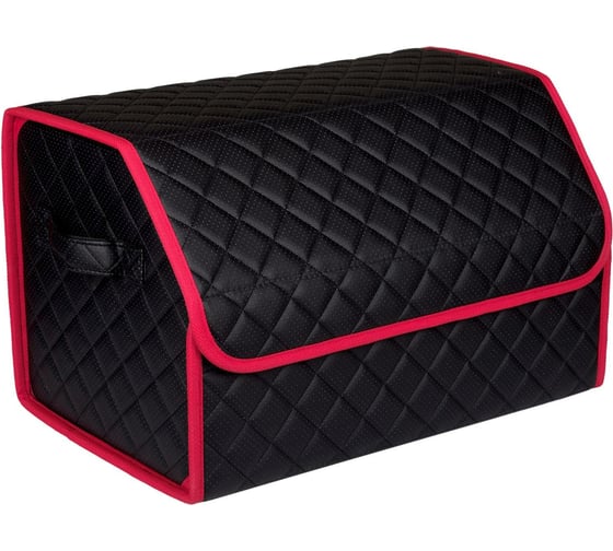 Изображение товара Автомобильный органайзер в багажник Vicecar черная нить/красный кант VC042_красный