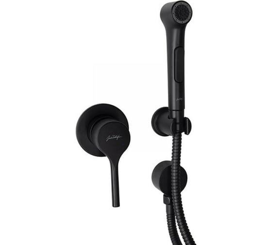 Изображение товара Смеситель Jacob Delafon ELATE с гигиеническим душем, матовый черный E24610-BL 00000119299