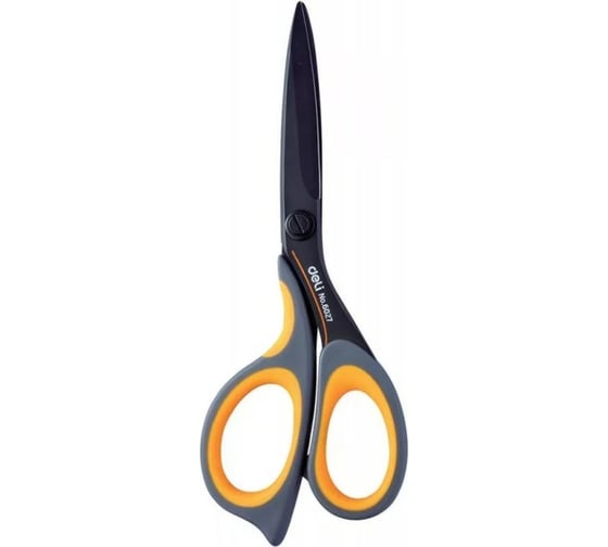 Изображение товара Ножницы DELI Expert Soft-touch (универсальные, 175 мм, ручки с резиновой вставкой, сталь, ассорти, блистер) E6027