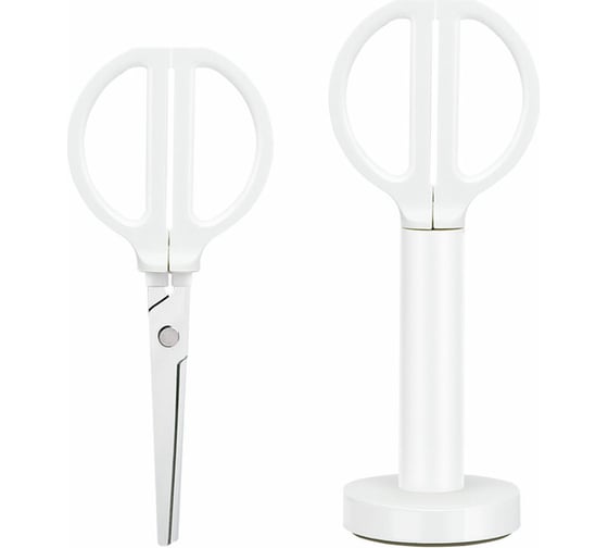 Изображение товара Офисные ножницы для резки DELI Nusign ENS051 WHITE 170 мм ручки пластиковые титановое покрытие сталь белый 158424