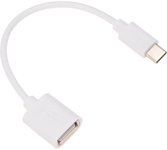 Изображение товара Кабель OTG Type-C - USB,REXANT 2,4A, 15 см белый 18-1180