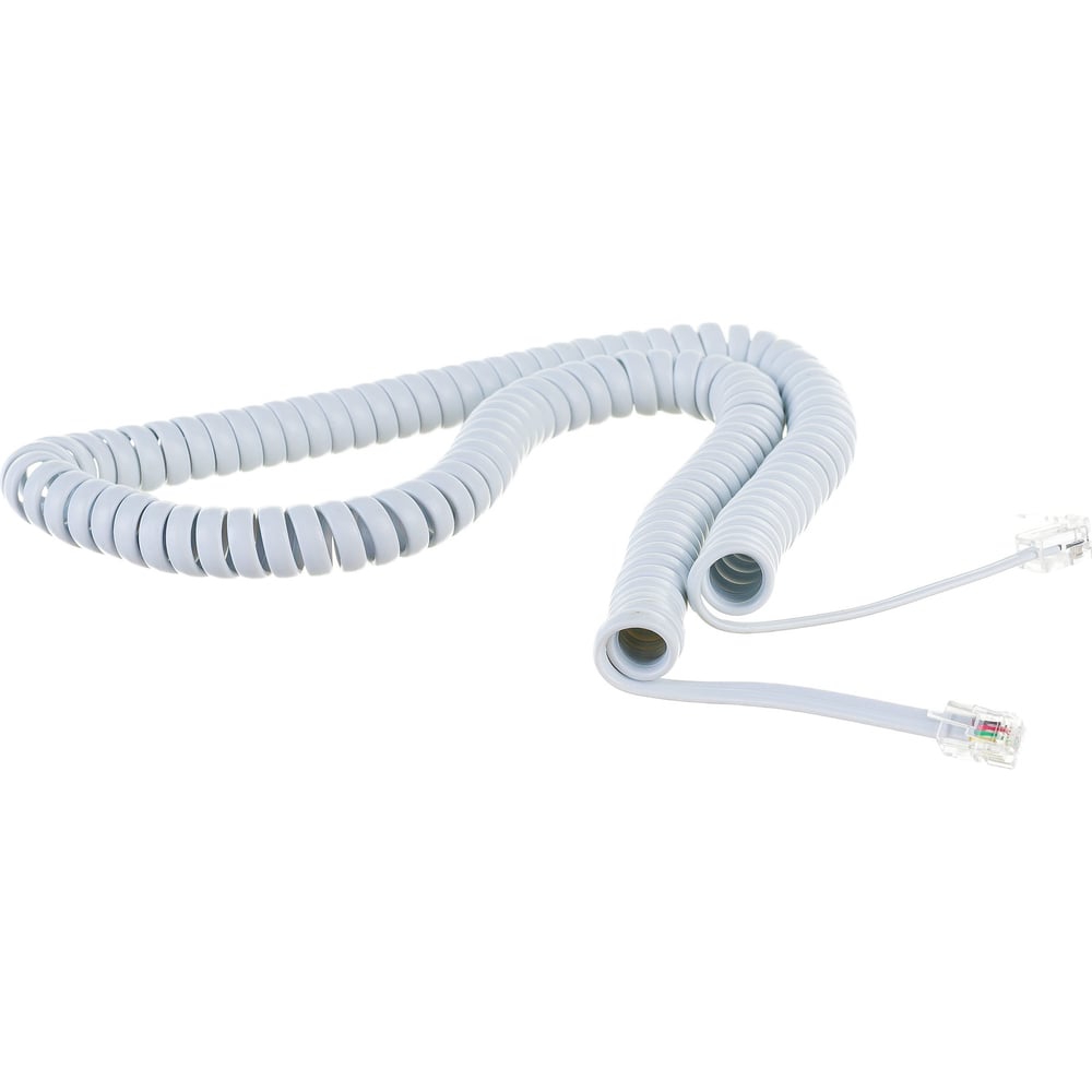 Витой трубочный телефонный шнур REXANT удлинитель телефонный rexant 10м белый 18 3101
