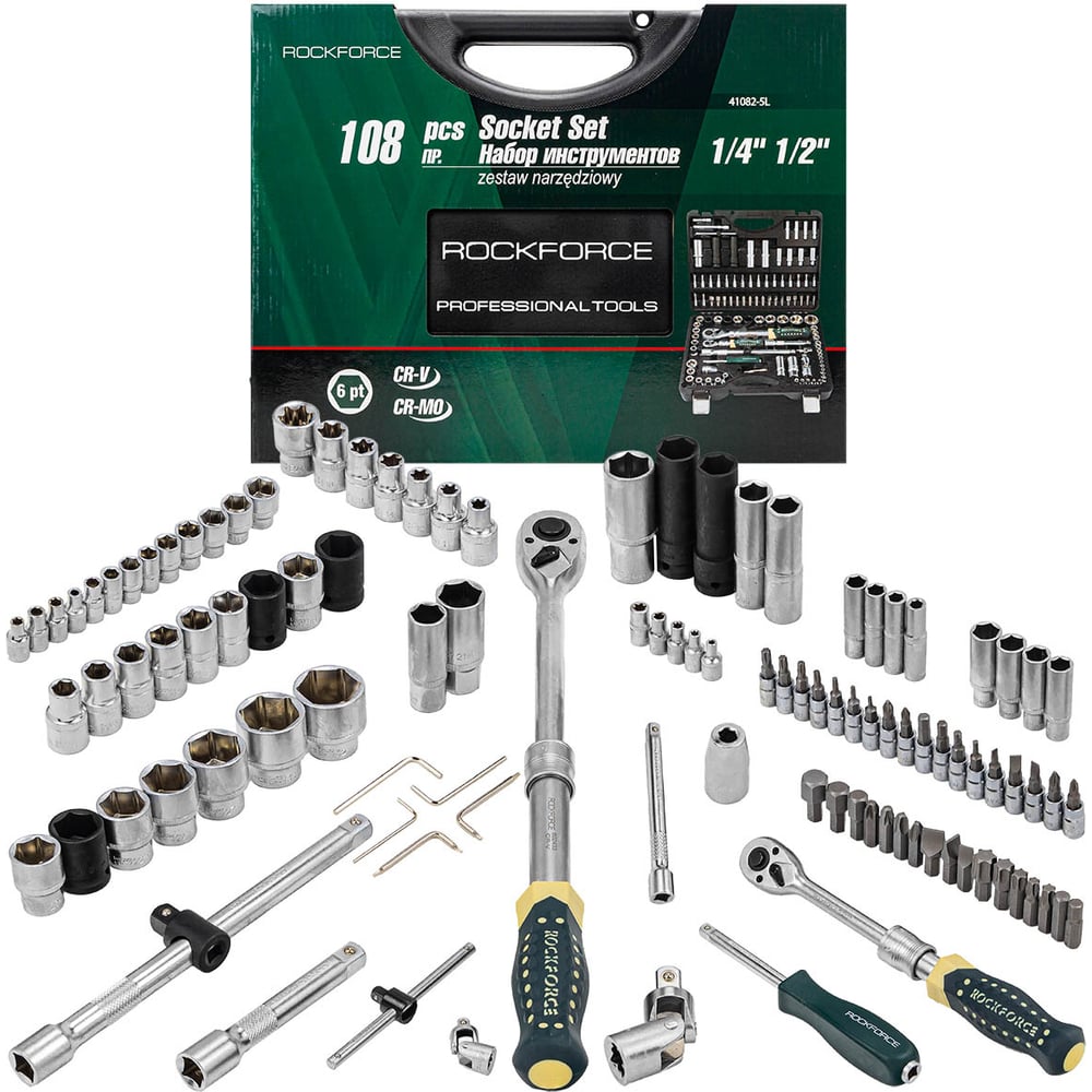 Изображение товара Набор инструментов Rockforce 108 предметов RF-41082-5L