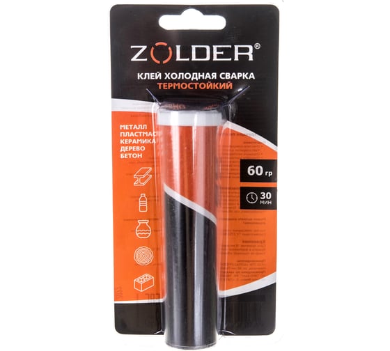 Изображение товара Клей холодная сварка ZOLDER Термостойкий 60 гр ЭК000140559