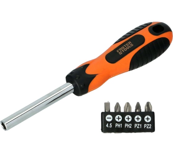 Изображение товара Отвертка FASTER TOOLS + 5 насадок 452