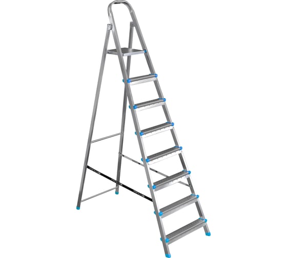 Изображение товара Стальная оцинкованная стремянка Perilla ЯРУС 8 ступеней 122208