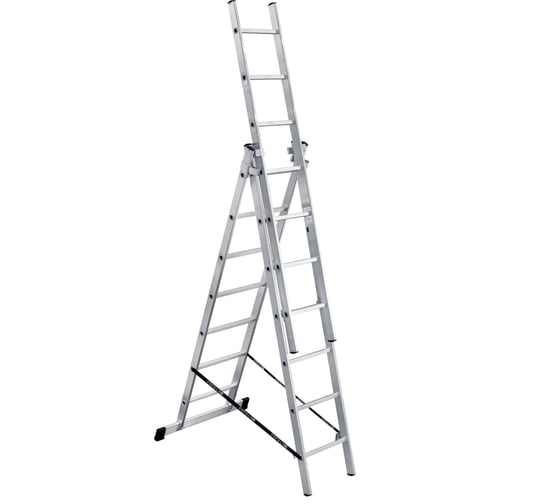 Изображение товара Алюминиевая трехсекционная лестница Perilla Ufuk Pro 3х7 ступеней 411307