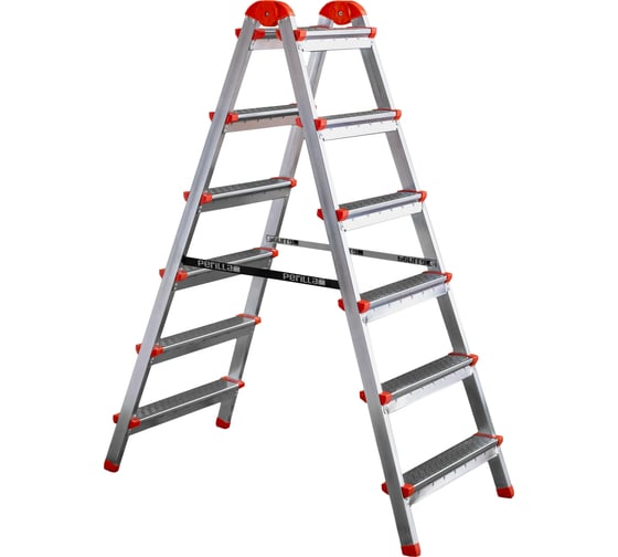 Изображение товара Стальная двухсторонная стремянка Perilla ЯРУС 6 ступеней 122406
