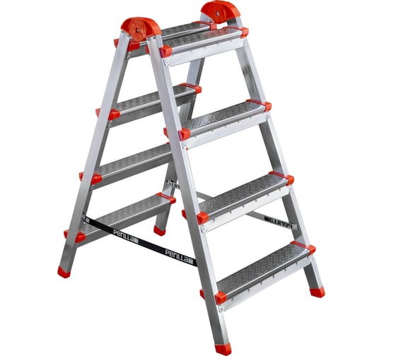 Изображение товара Стальная двухсторонная стремянка Perilla ЯРУС 4 ступени 122404