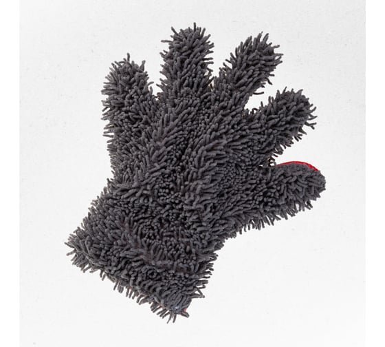 Изображение товара Варежка-перчатка SKYWAY микрофибра 23х27 см, шиншилла с сеткой скрапер S00903002