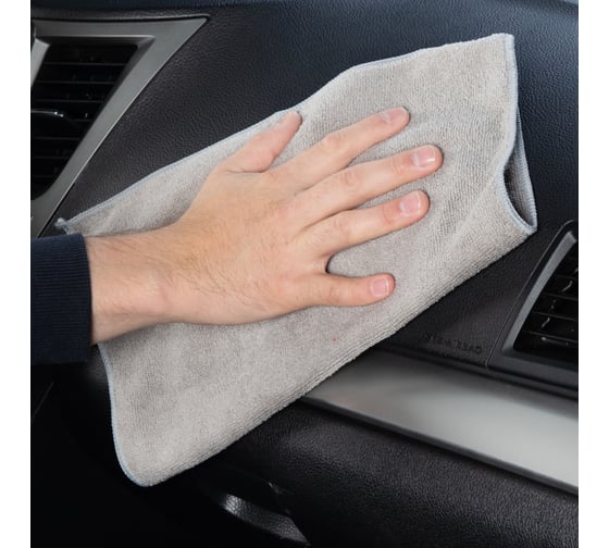 Изображение товара Салфетка SKYWAY микрофибра 40х35 см, серая S00902009