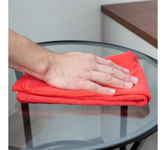 Изображение товара Салфетка SKYWAY микрофибра 50х70 см, красная S00902014