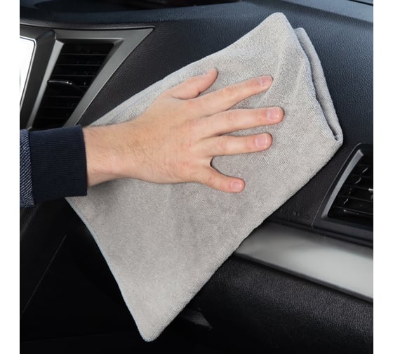 Изображение товара Салфетка SKYWAY микрофибра 50х70 см, серая S00902015